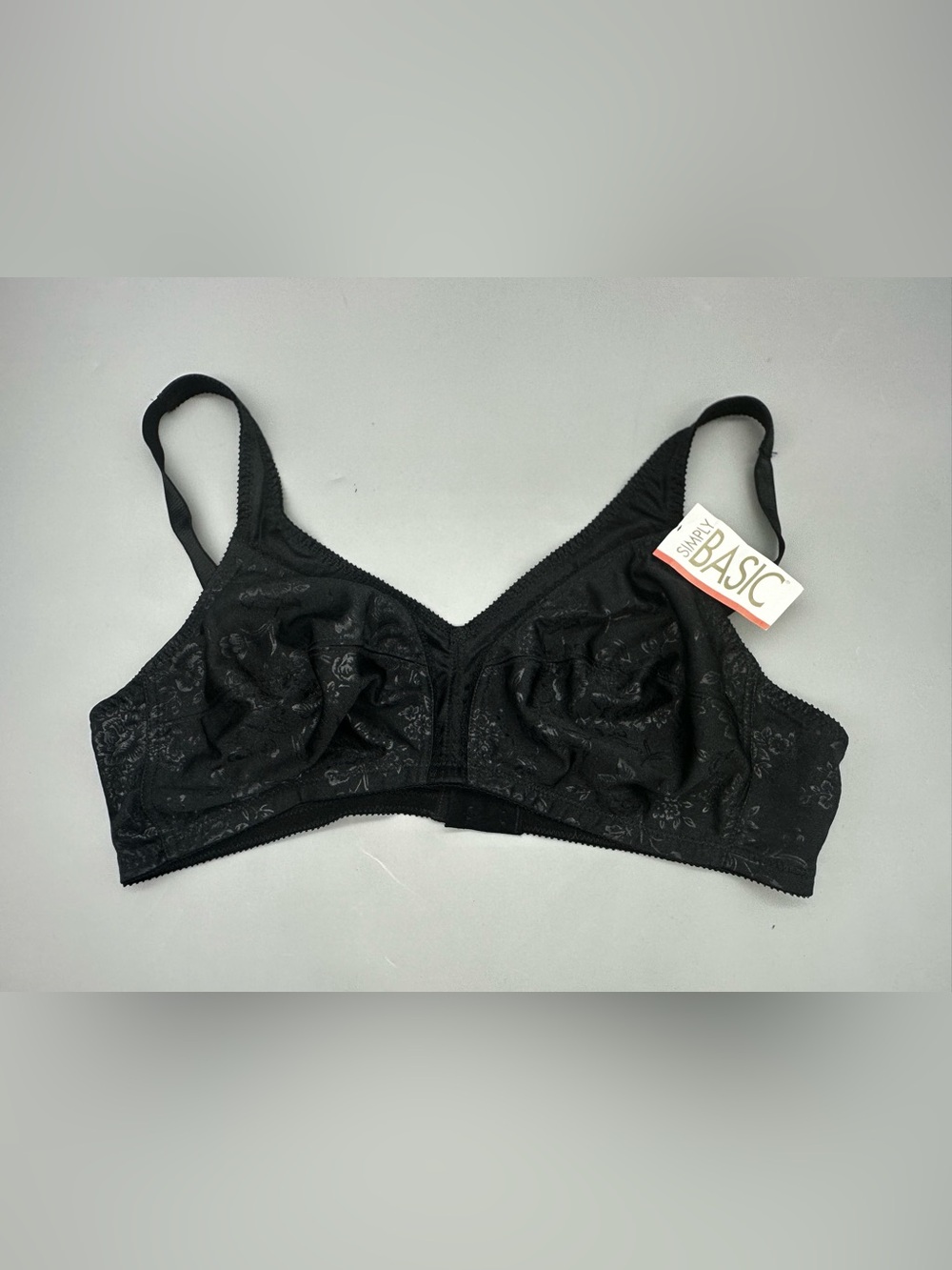 Simply Basic wire-free full-coverage black bra